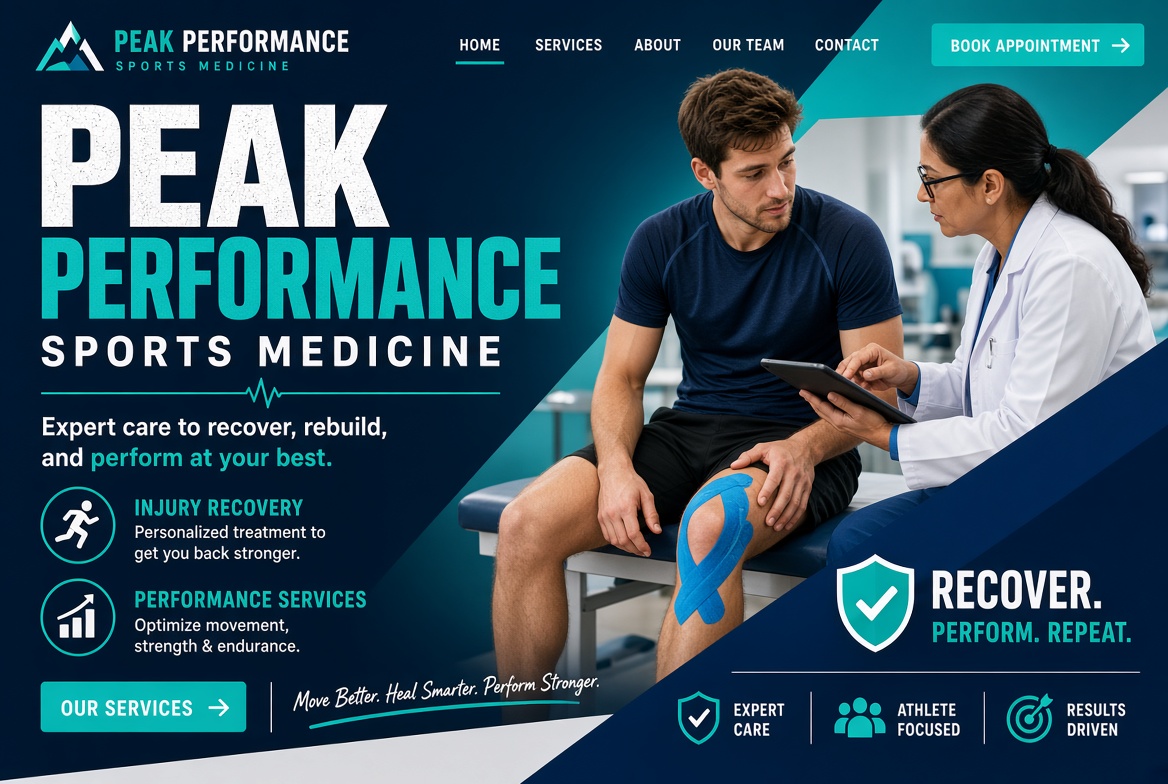 Sports Medicine website example