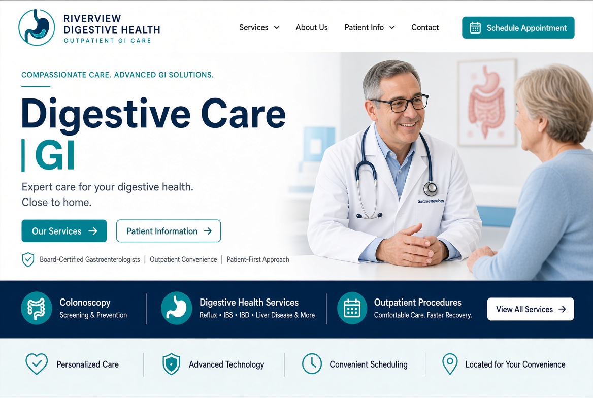 Gastroenterology website example