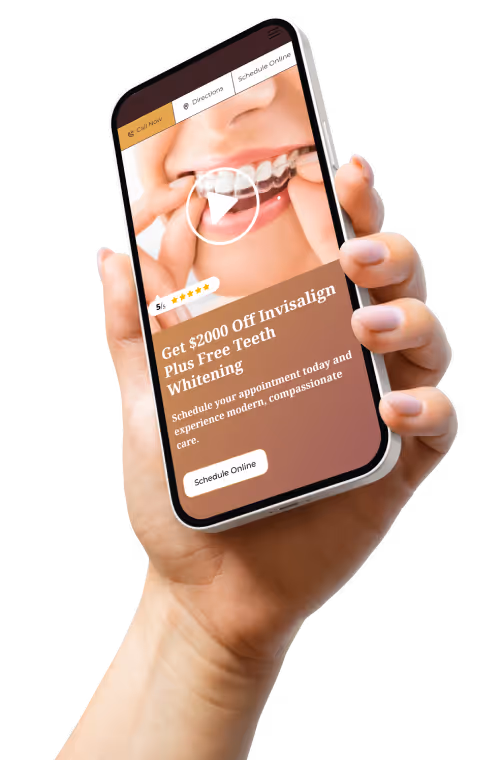 Invisalign landing page showing monthly financing and free consultation